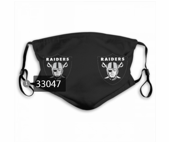 New 2021 NFL Oakland Raiders #58 Dust mask with filter->nfl dust mask->Sports Accessory